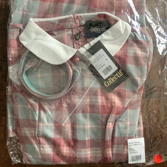 Collectif Marika Princess Check Swing Dress - Picture 8 of 11